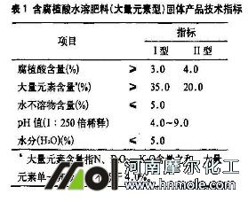 含腐殖酸水溶肥標準 含腐殖酸水溶肥標準