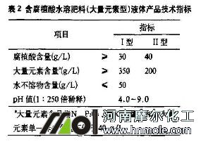 含腐殖酸水溶肥標準 含腐殖酸水溶肥標準